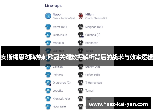奥斯梅恩对阵热刺欧冠关键数据解析背后的战术与效率逻辑
